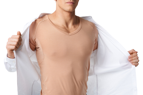 Neviditeľné tričko pod košeľu proti poteniu Gobi - Telové